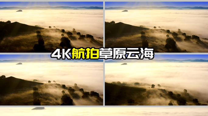 【原创】4k航拍草原日出云海奇观