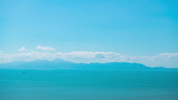 香港大屿山港珠澳大桥航拍延时