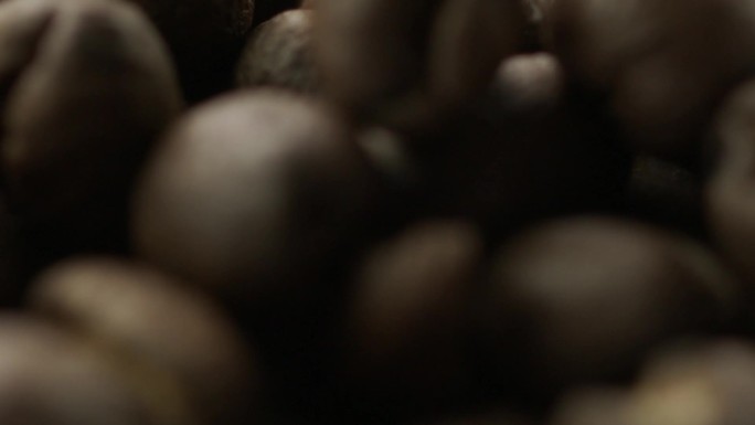 微距实拍咖啡豆