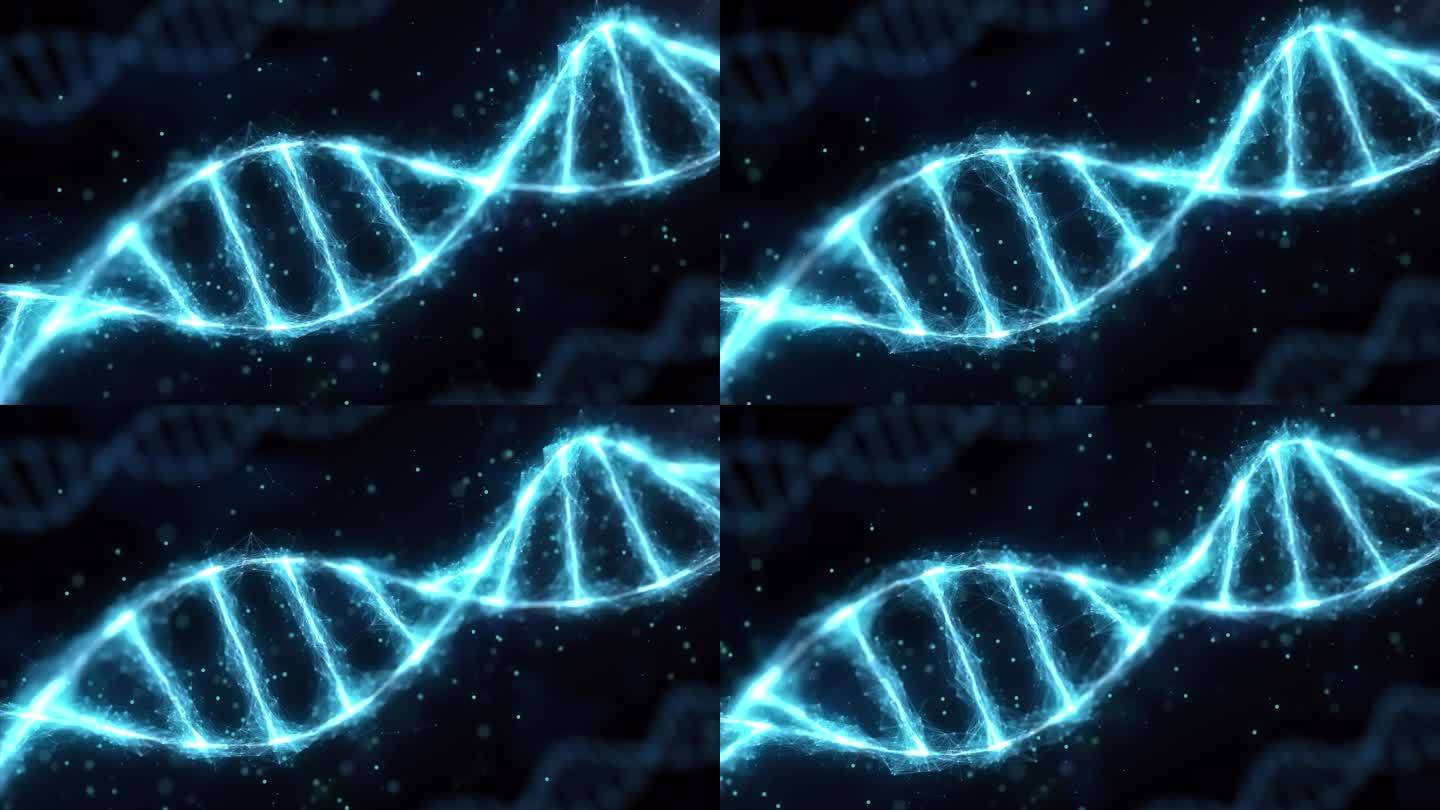 4K科技蓝色DNA链