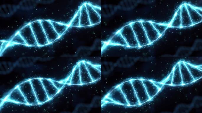 4K科技蓝色DNA链