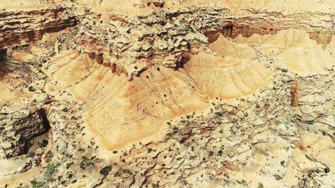 戈壁峡谷荒漠沙漠航拍