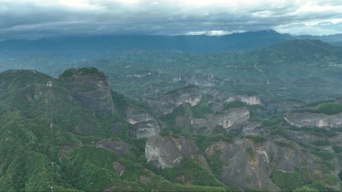 4K航拍湖南崀山凌晨风光