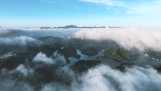 【4K】惠州高榜山红花湖云海