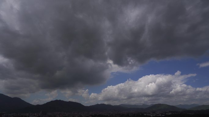 山阴天天空乌云多云要下雨天气变化云阴沉沉