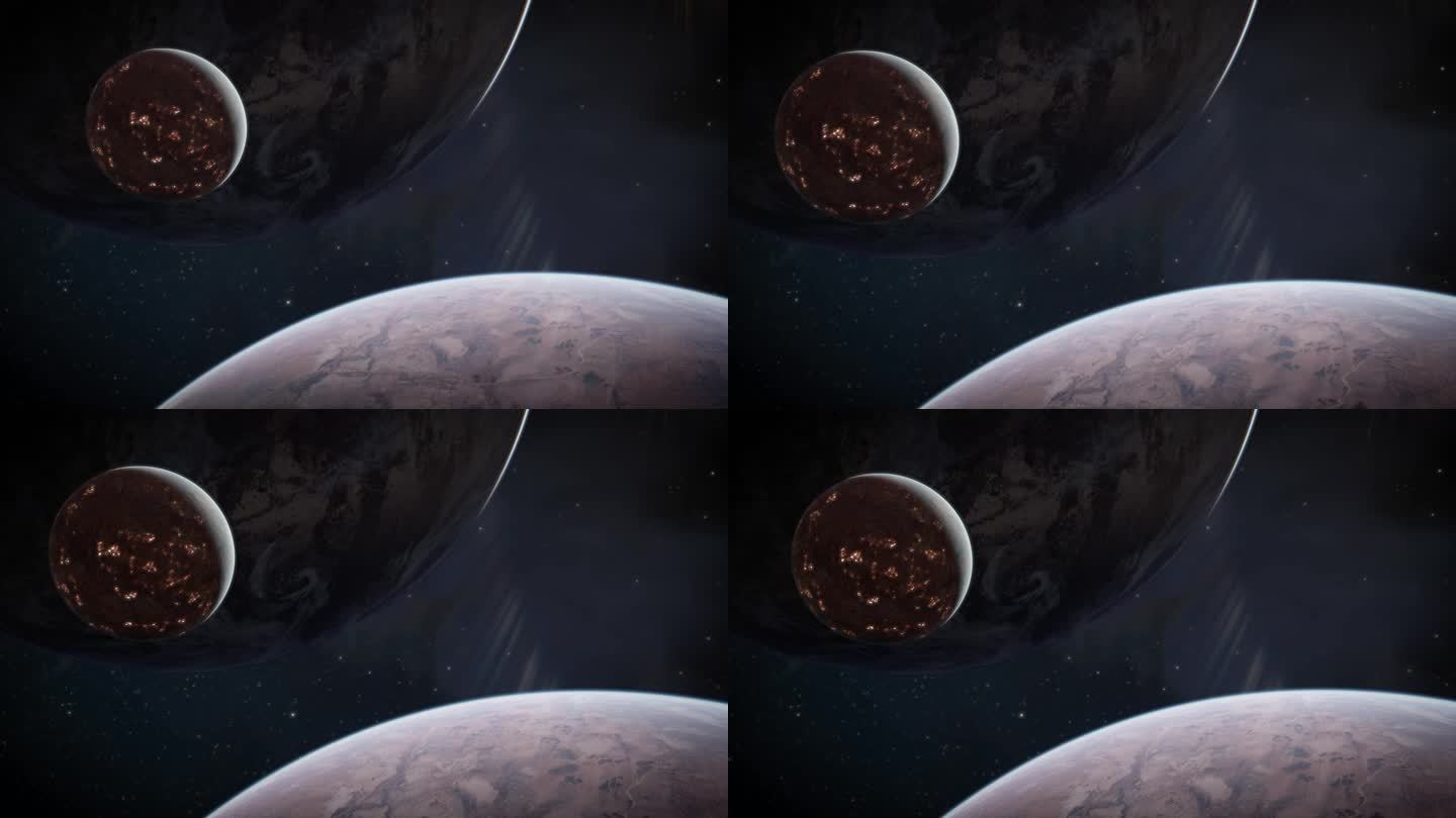 宇宙星空星球片头4k动画视频素材