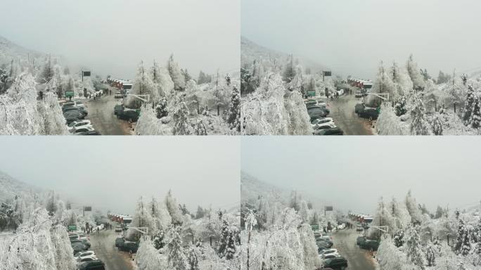 东阳东白山冬季雾凇风光