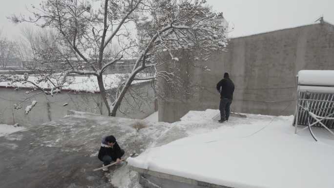 冬天房顶扫雪丨Dlog丨原始素材