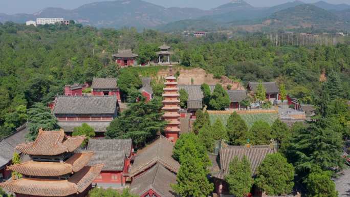 航拍平顶山汝州风穴寺