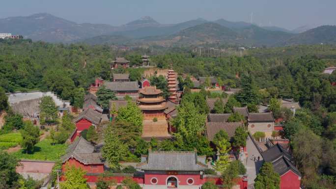 航拍平顶山汝州风穴寺