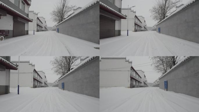 大雪村街道路上积雪丨Dlog丨原始灰片