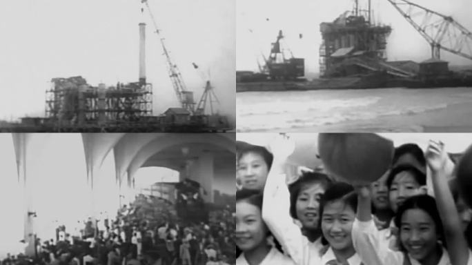 50年代武汉长江大桥通车