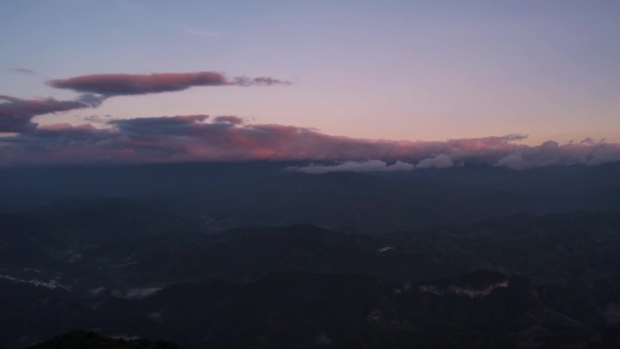 高清航拍湖南崀山傍晚风光