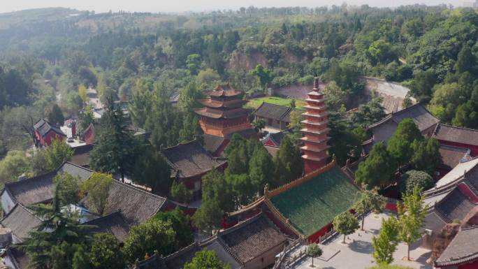 航拍平顶山汝州风穴寺