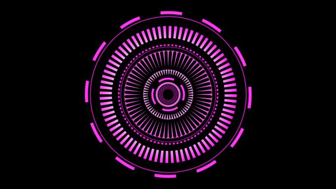4K高科技立体圆环通道转场紫色6