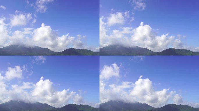 山上云朵天空多云白云飘动雨后天空多云天气