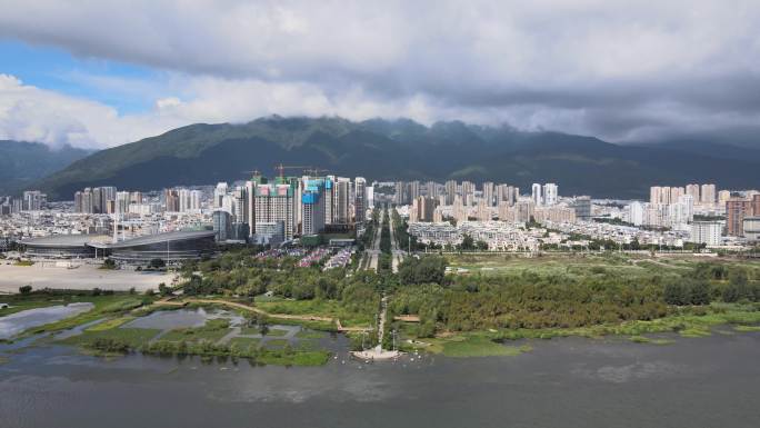 4K 大理洱海湿地航拍