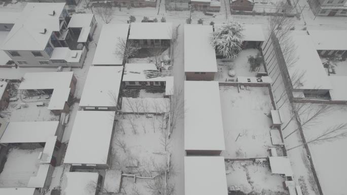 俯瞰大雪覆盖的房顶丨Dlog