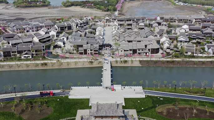 东晋水城中国传统文化建筑广场城墙