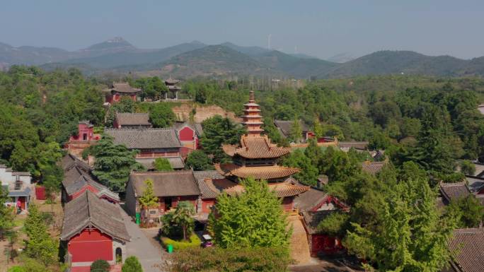 航拍平顶山汝州风穴寺