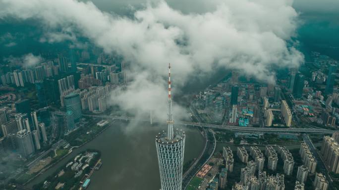 广州塔云海延时