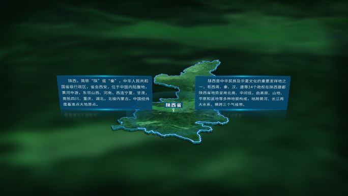 4K大气陕西省面积人口基本信息展示