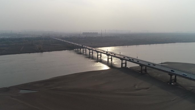 河南郑州惠济黄河航拍
