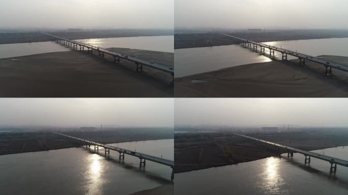 河南郑州惠济黄河航拍