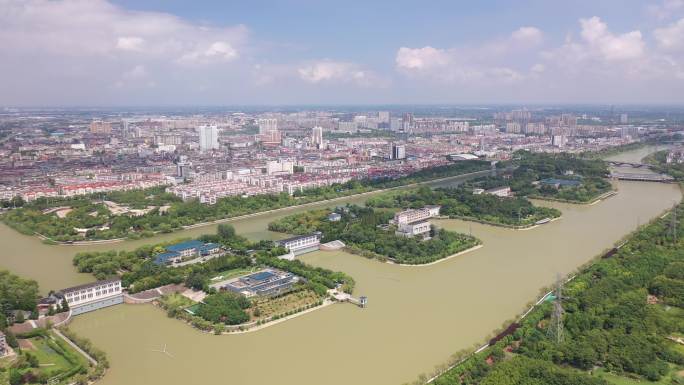 扬州 江都 水利枢纽 三河六岸 航拍