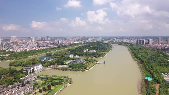 扬州 江都 水利枢纽 三河六岸 航拍