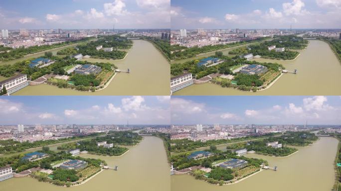 扬州 江都 水利枢纽 三河六岸 航拍
