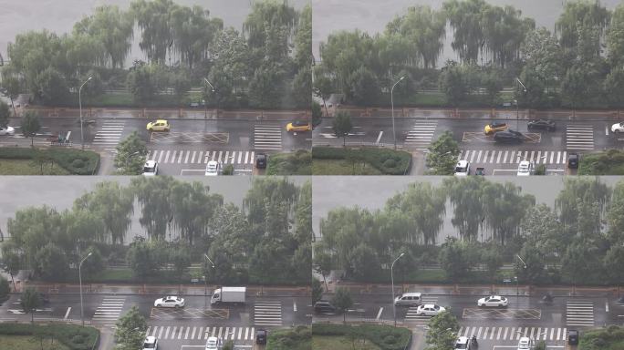 山东济南：城市河流暴风雨