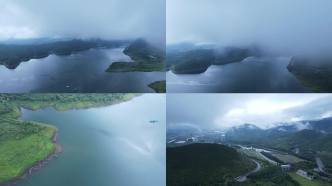 云雾 缭绕 烟雾 山村 乡村 农家