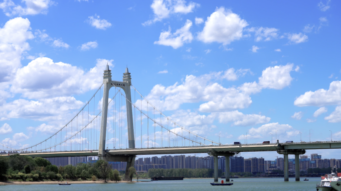 4K长沙三汊矶大桥福元桥唯美延时空镜