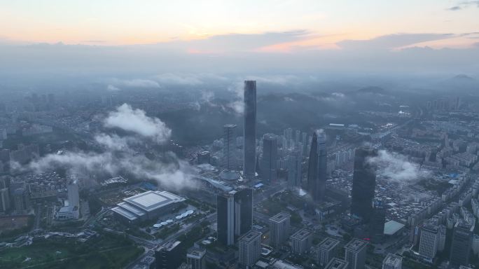 4K御三 东莞航拍 东莞云海  城市云海