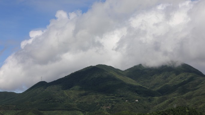 蓝天白云青山流云动态大气延时视频之三