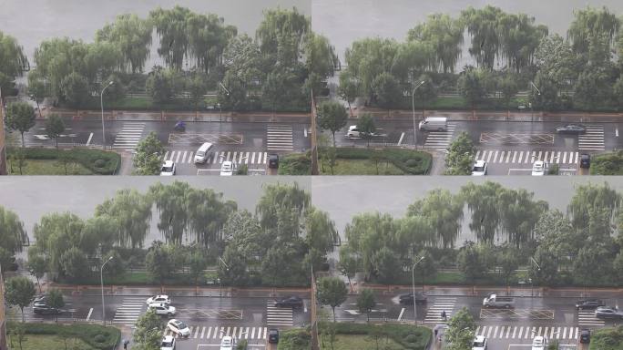 山东济南：城市河流暴风雨