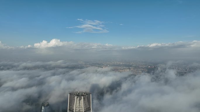 4K御三 东莞航拍 东莞云海  城市云海