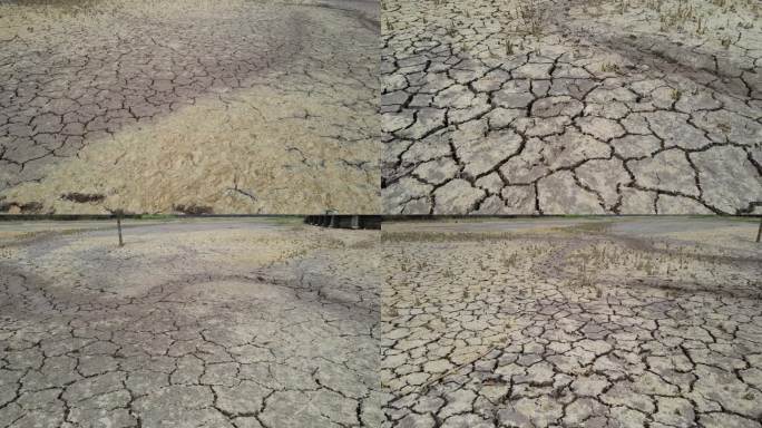 重庆高温干涸的农田