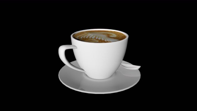 卡布奇诺咖啡透明通道