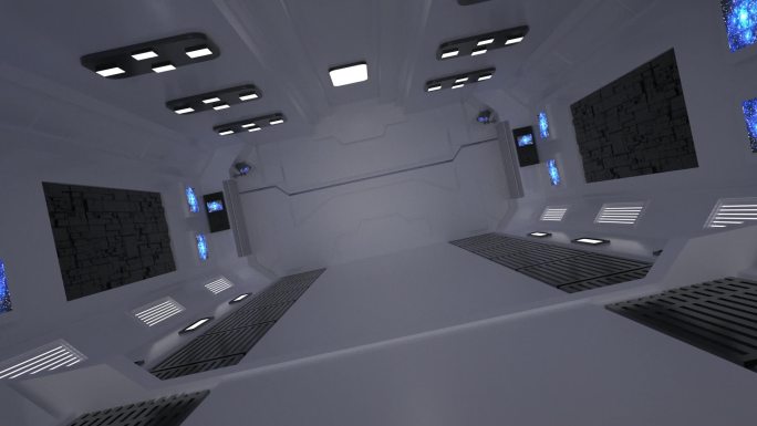 穿梭高科技空旷太空舱C4D动画