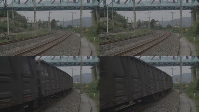 白沙沱火车4K未调色原素材