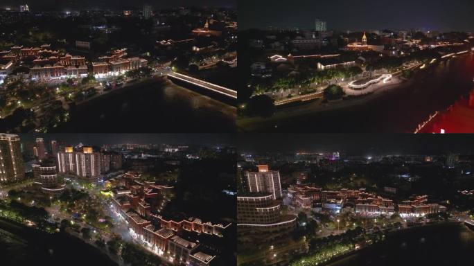 福州烟台山街区航拍夜景【4K】