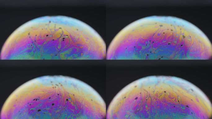 微距拍摄泡泡趣味科学视频