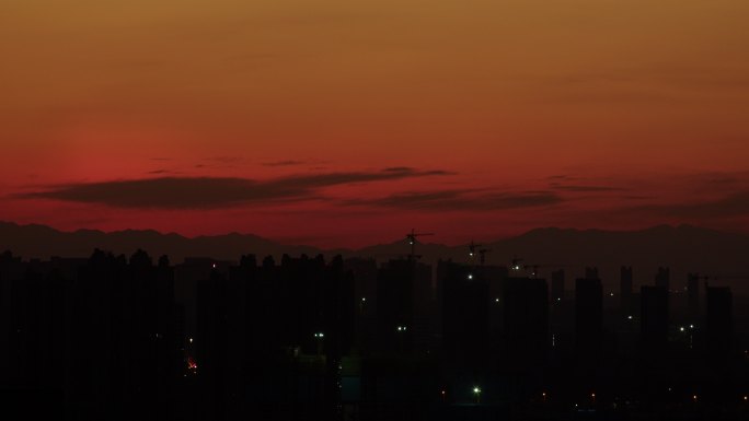 日出前的火红天空01【10bit延时】