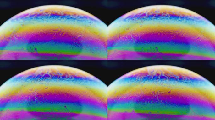 微距拍摄泡泡趣味科学视频