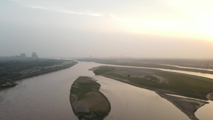 雾霾下的黄河流域