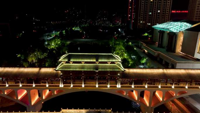 4K航拍湘西州吉首高新区新城夜景10