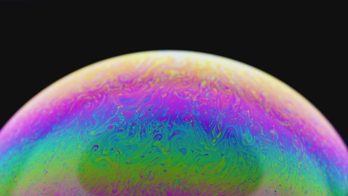 微距拍摄泡泡趣味科学视频