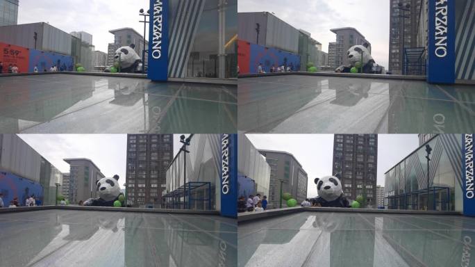 成都IFS大熊猫雕塑形象展示素材